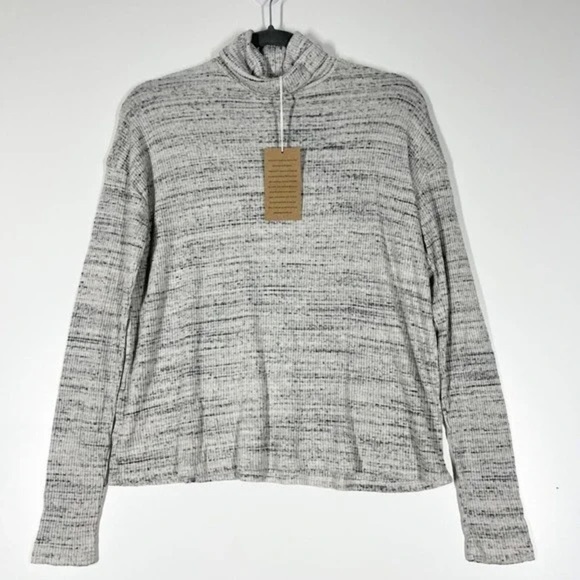 Project Social T Los Angeles Speckled Gray Turtleneck Sweater Women’s Size M NWT - Picture 2 of 6